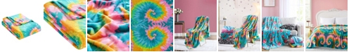 Betsey Johnson CLOSEOUT! Tie Dye Love Ultra Soft Plush Blanket, Twin